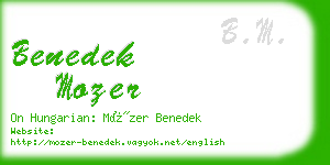 benedek mozer business card